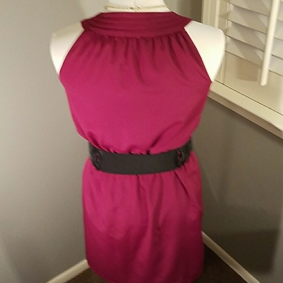 Ann Taylor Loft Raspberry sleeveless dress 2P - Picture 4 of 8